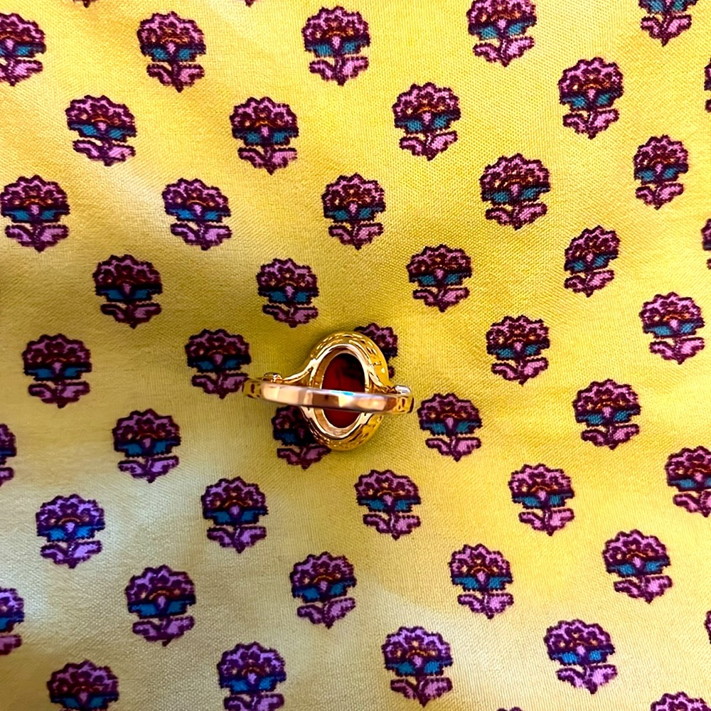 Ruby And Diamond Ring. Synthetic Ruby And Cz’s - image 4